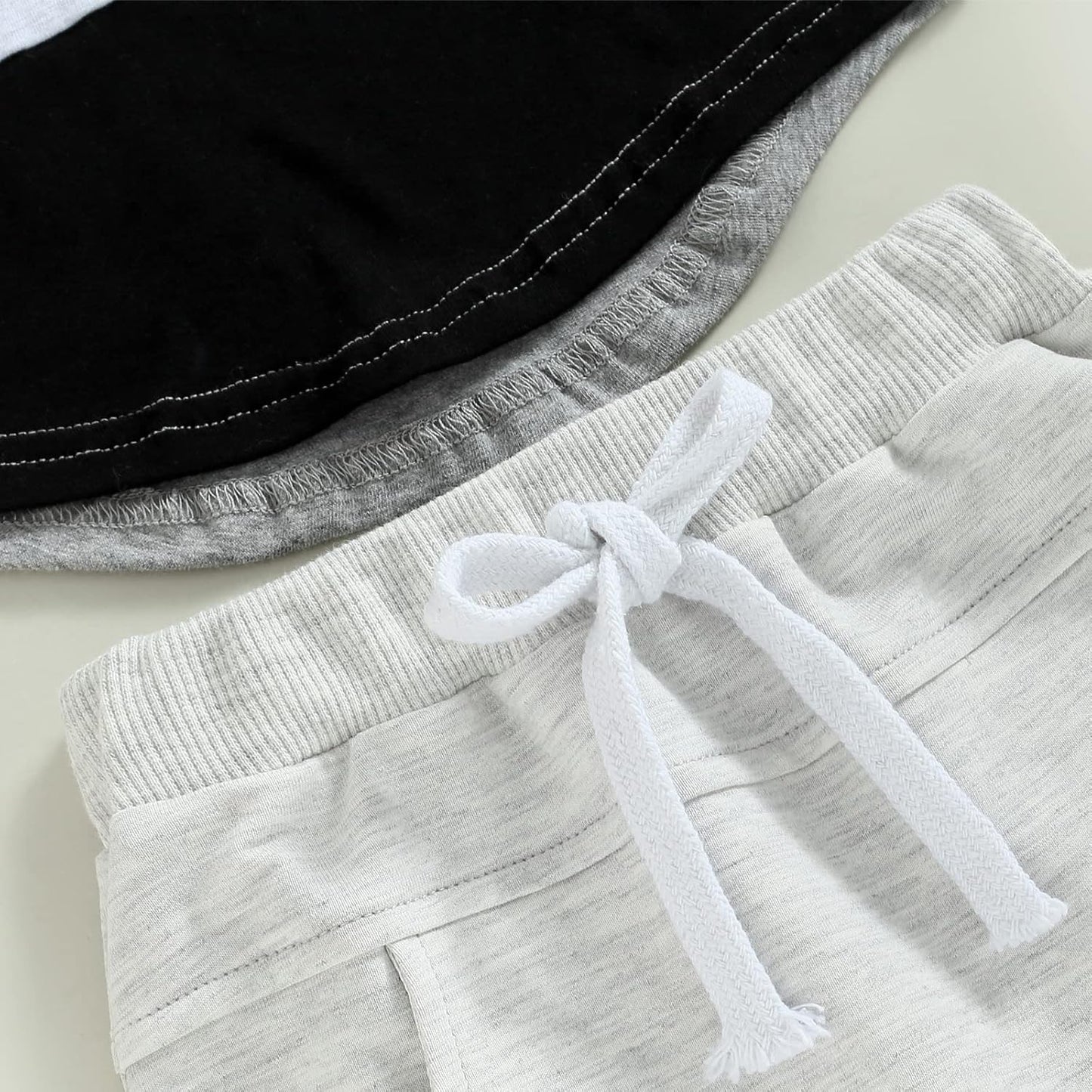 fhutpw Baby Toddler Boy Clothes Summer Outfits 6 12 18 24 Months Patchwork Short Sleeve T Shirt & Shorts Sets with Pockets