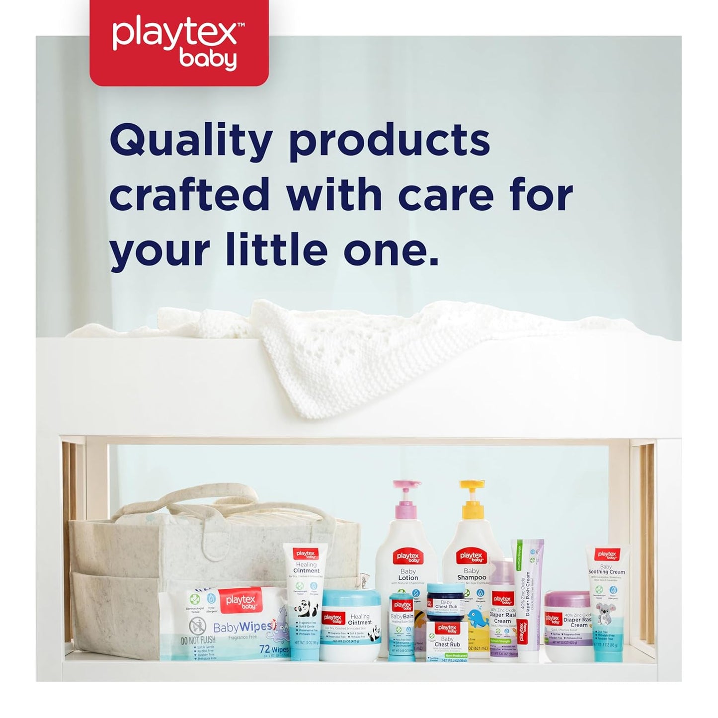 Playtex Baby Wipes, Fragrance Free, 72 Ct, 3-Pack, Dermatologist Tested Soft and Gentle Baby Face and Hand Wipes, pH Balanced, Hypoallergenic, Free of Alcohol, Parabens and Phthalates
