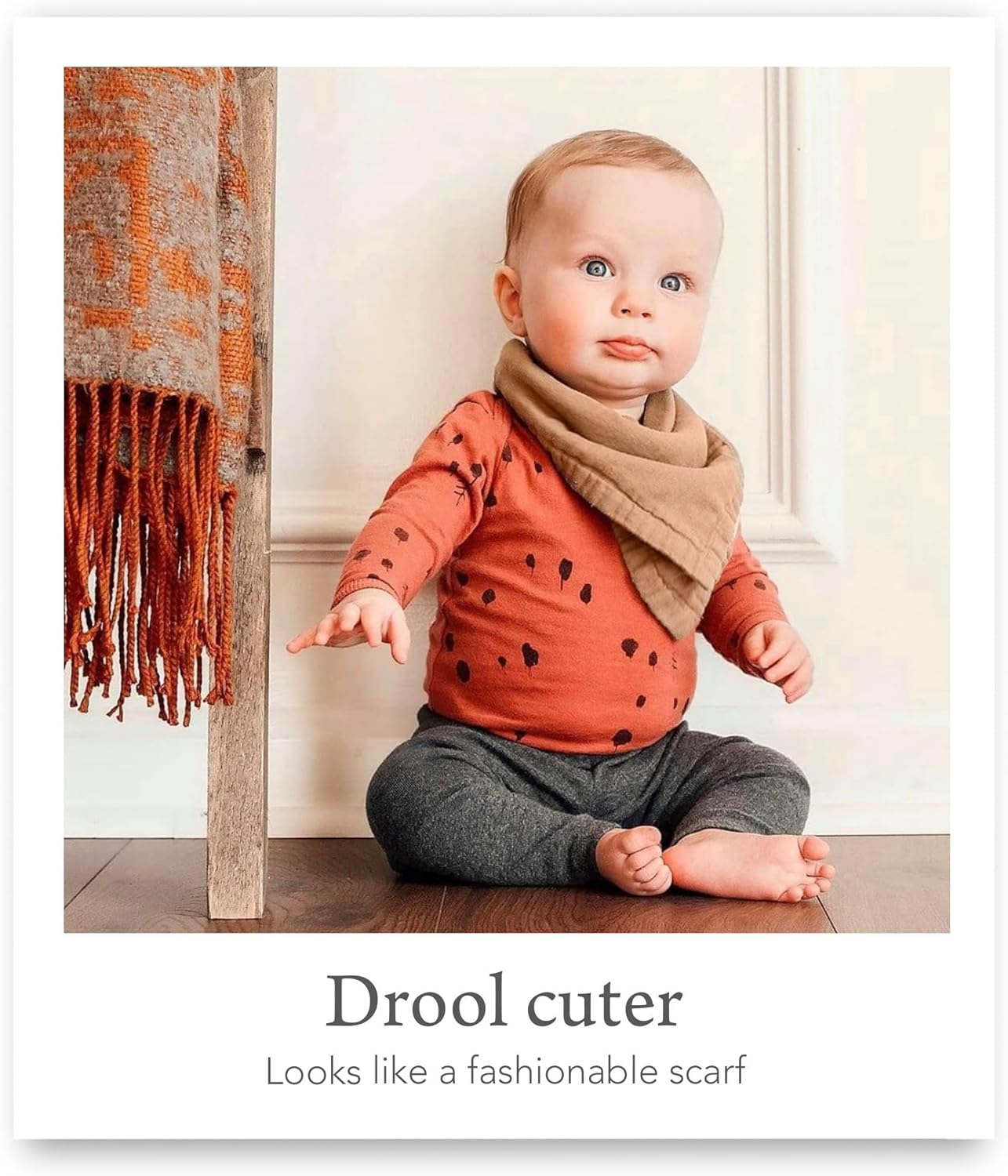 Kishu Baby Indi Organic Baby Bandana Bibs – Fairtrade 4-Way Reversible Drool Bibs for Boys & Girls – Unisex (Set of 5)