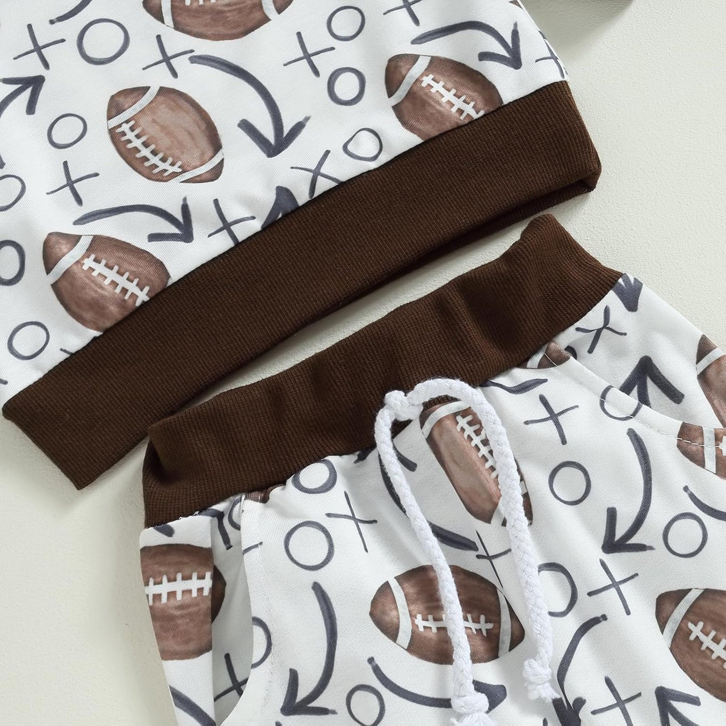 Baby Boy Clothes Fall 6 12 18 24 Months Football Long Sleeve Pullover Tops & Pant Sets Toddler Winter Outfits