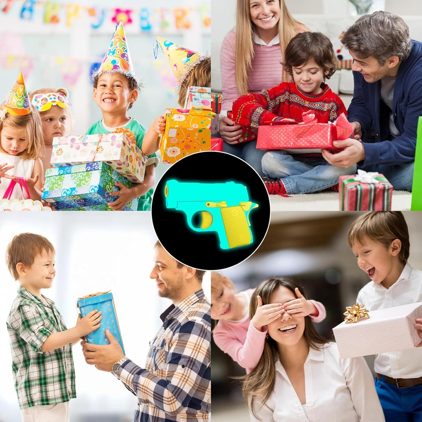 Fidget Gun Toy 3D Printing Fidget Pistol Toys 1911 Glow in Dark Gun Toy PĂstol Fidget Toys Fidget Gun Sensory Toys Adults Stress Relief Pistol Toy for Kids and Adults Gift