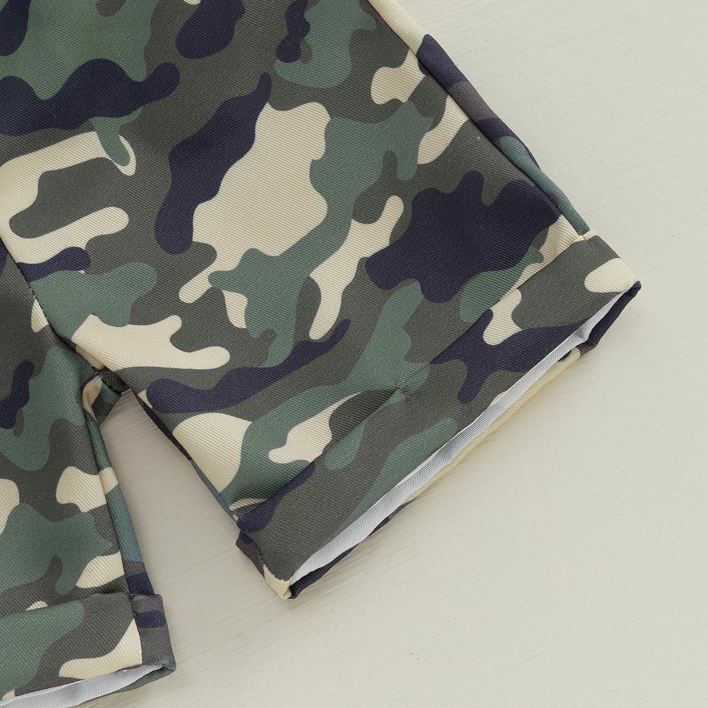 wdehow Toddler Kids Baby Boy Summer Clothes Sets 1T 2T 3T 4T 5T Letter Print Short Sleeve Tops Camouflage Shorts Outfits