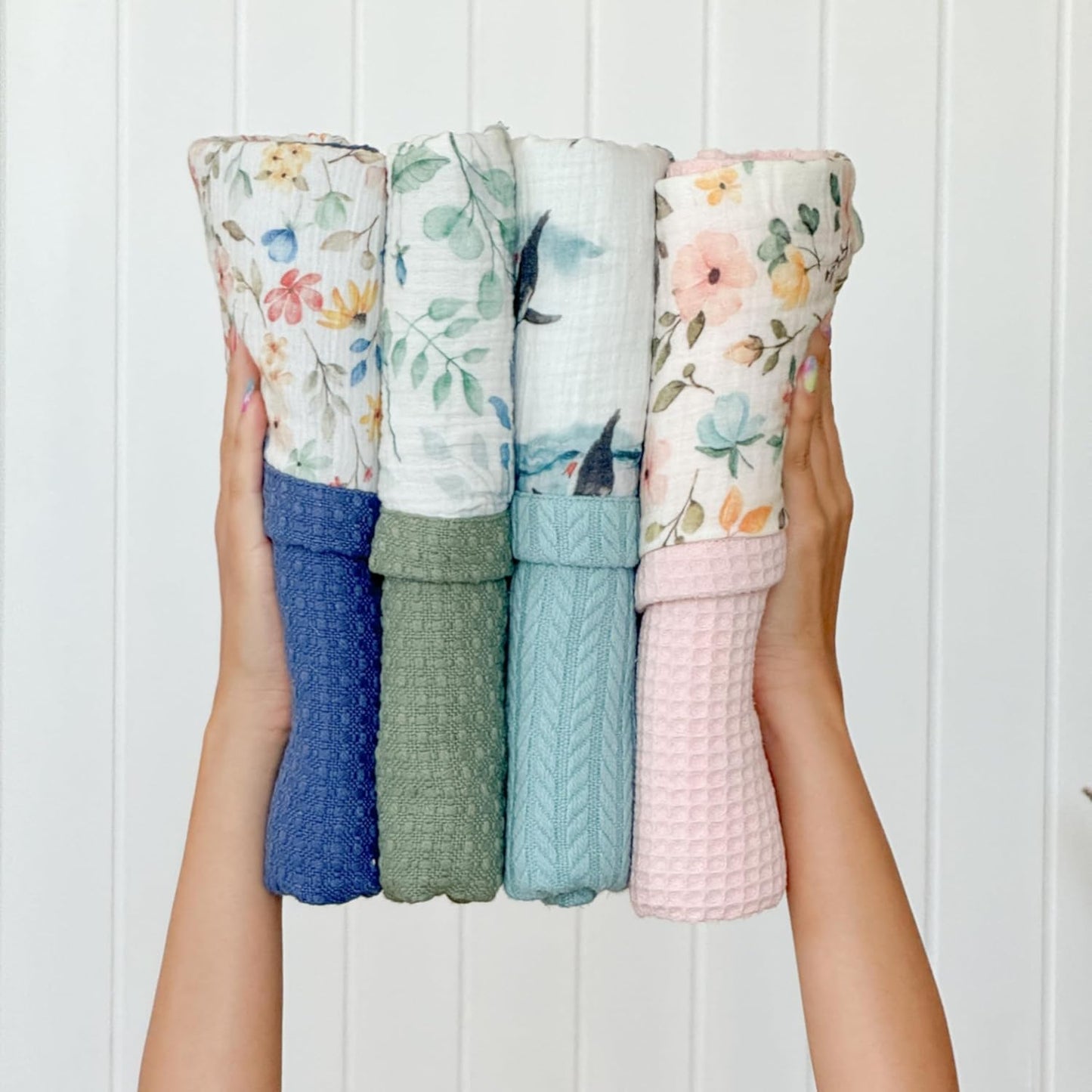 Personalized Baby Blanket with Name – Handmade 100% Organic Cotton Newborn Gift | Custom Knit Blanket for Boys, Girls, Kids & Baby Showers