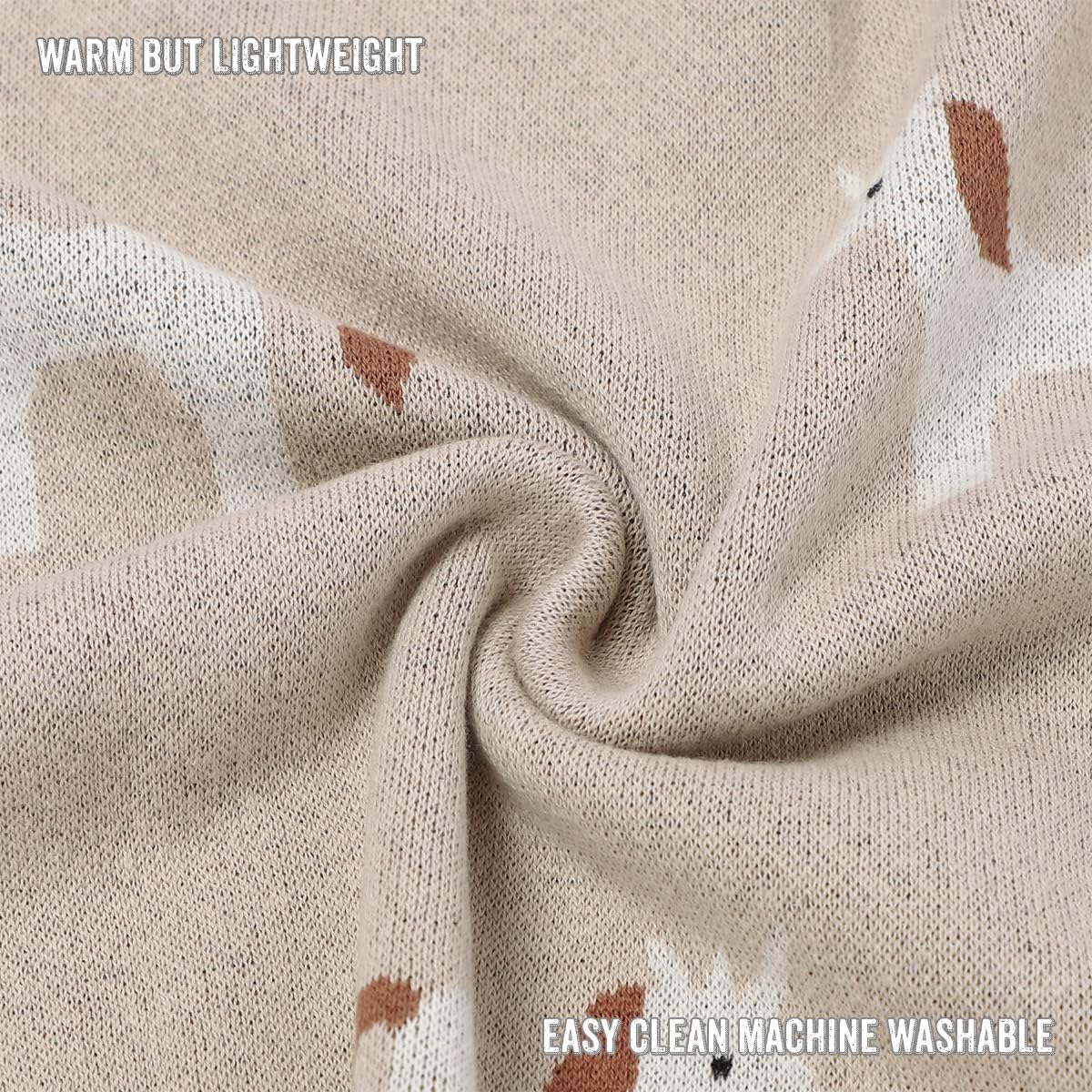 Unisex Baby Blanket for Girls and Boys 100% Cotton Buttery Soft Cozy Receiving Swaddle Crib Stroller Blanket for Shower Gift Registry for Newborns, Infants, Toddlers (Unicorn - Cream)