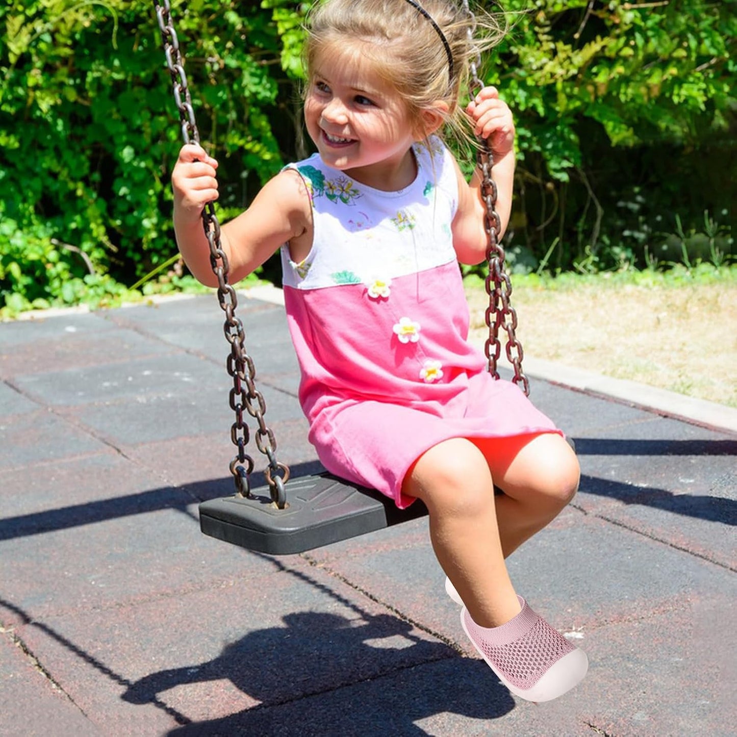 Baby Walking Shoes Toddler Girl Boy Soft Sole Breathable Mesh Slip on Summer Wide Shoes Infant Flexible Lightweight Non-Slip Safer Causal Tennis Shoes Toddler First Walkers Shoes Rubber Soles Outdoor