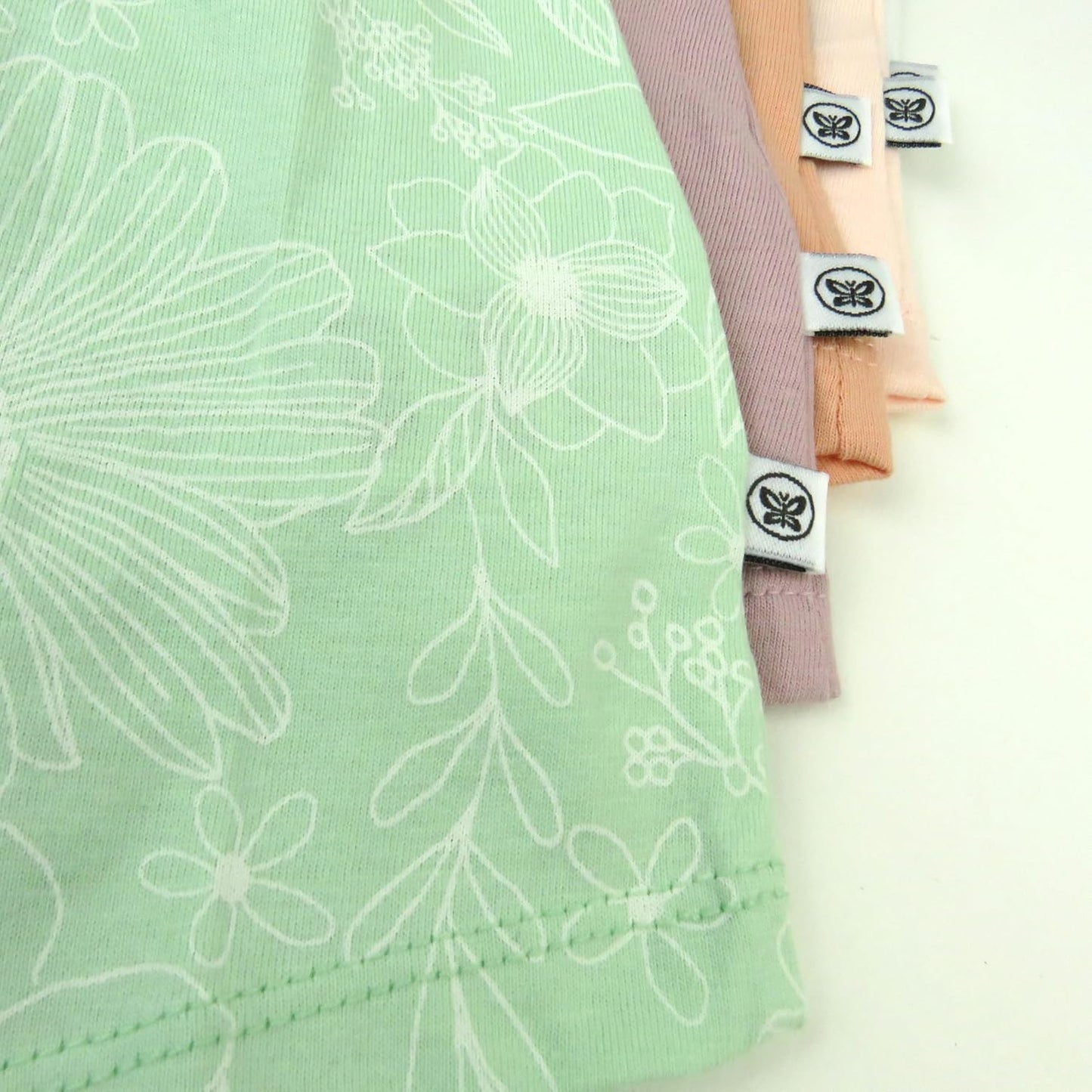 HonestBaby 5-Pack Short Sleeve T-Shirts 100% Organic Cotton Baby, Toddler, Little Kid, Boy, Girl, Unisex