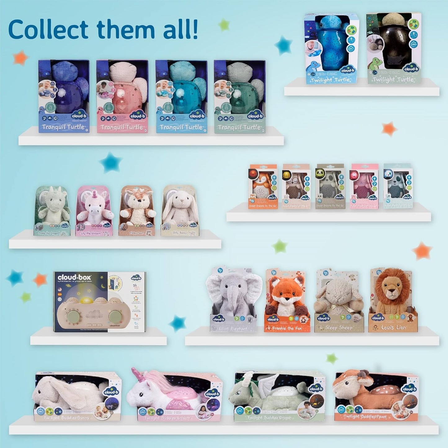 Cloud b Ocean Projector Nightlight with 2 White Noises & 2 Soothing Sounds | Adjustable Settings | Cry Sensor | Tranquil Turtle - Green (Rechargeable)