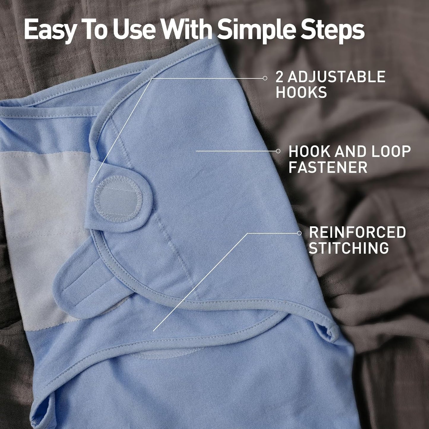 Organic Baby Swaddle Sleep Sacks, 2-Pack Swaddles for Newborns Baby Essentials, Infant 0-3 Months, 100% Cotton Soft & Snug Adjustable Wrap Nursery Swaddling Blankets Improves Sleep