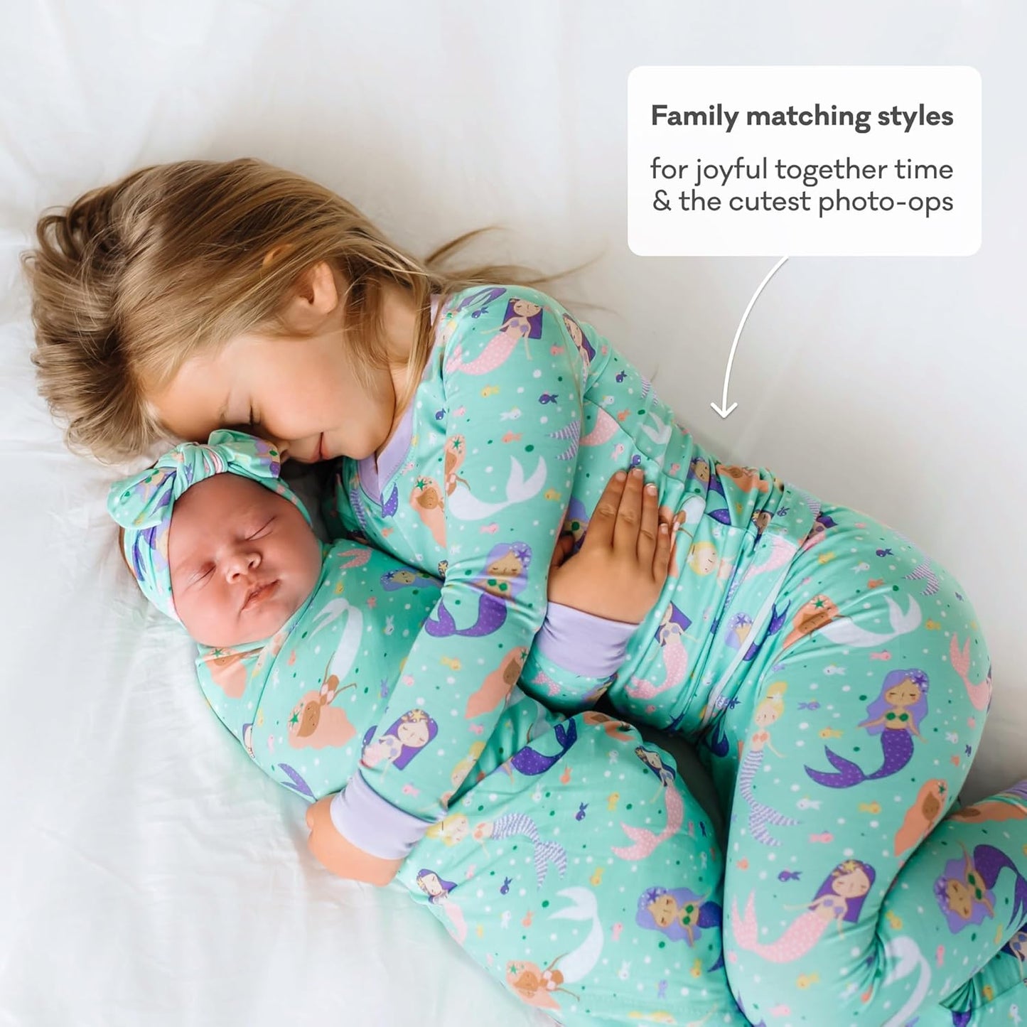 Little Sleepies Two-Piece Pajama Set for Boys & Girls, Soft Viscose from Bamboo Toddler Pajamas for Kids, Family Matching PJs