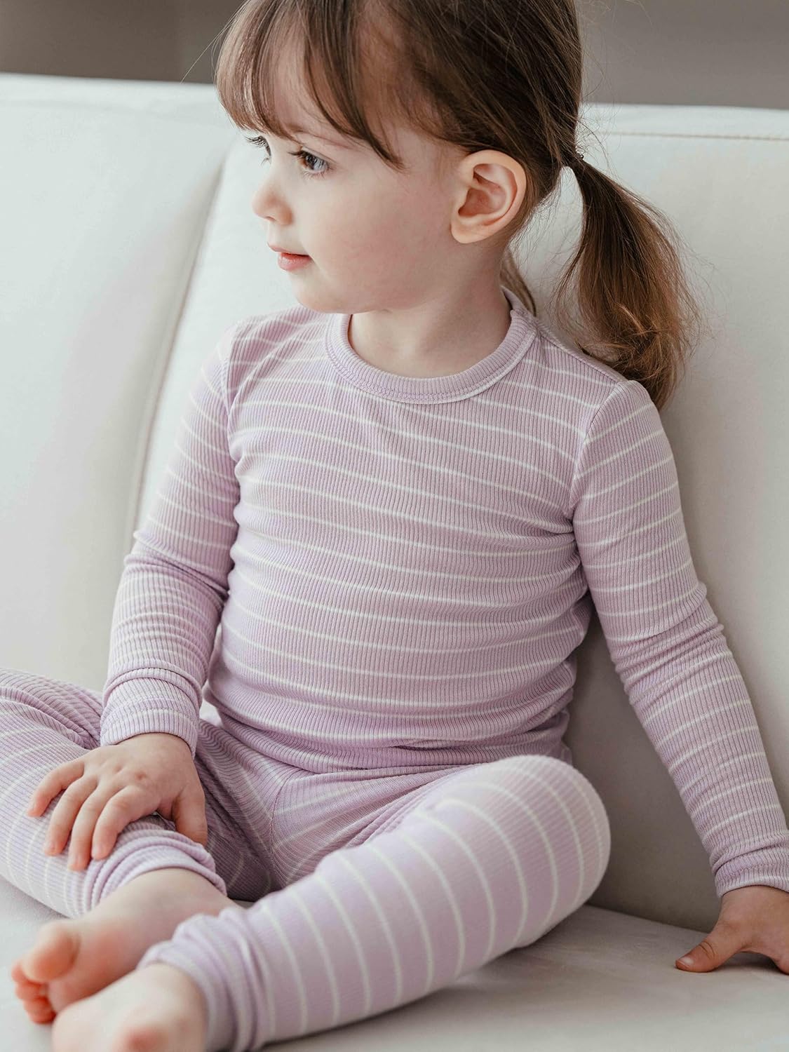 AVAUMA Stripe Pattern Baby Boys Girls Pajama Set Kids Toddler Snug fit Ribbed Sleepwear pjs for Daily Life Style