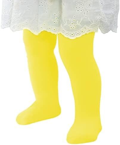 Ultra Soft Toddler Ballet Tights for Girls - Footed Dance Tights Colorful Baby Girls Leggings for Daily Party Halloween 1-6T