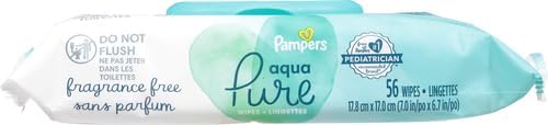 pampers aqua pure baby wipes 56 ct OLD