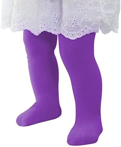 Ultra Soft Toddler Ballet Tights for Girls - Footed Dance Tights Colorful Baby Girls Leggings for Daily Party Halloween 1-6T