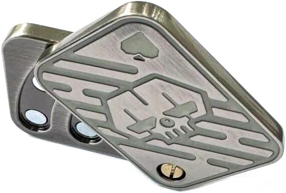 Luminous Noctilucent Upgrade Fidget Slider, Metal Fidget Toys Poker Push Card Stress Relief Toy, EDC Toy Fidget Toy Haptic Coin, Office Desk Toys Gifts for Boyfriend and Father(Silver)