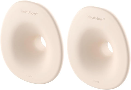 eufy Original 27mm Flange (2-Pack), Replacement Accessories for Wearable Breast Pump E20/S1/S1 Pro, HeatFlow™ Technology, Food-Grade Silicone, Durable, Comfortable, Ergonomic Fit