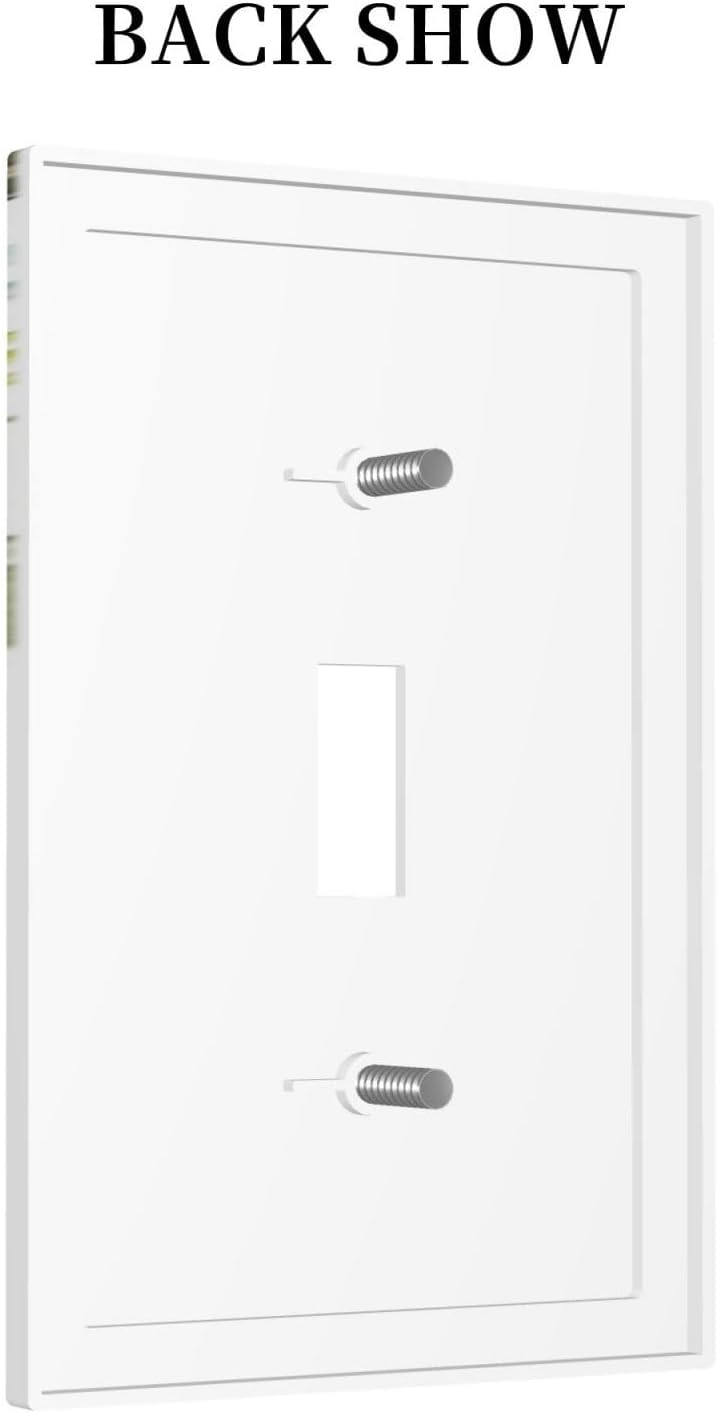 Decorative Light Switch Cover Boho Farmhouse Flower Leaf Sage Green 1 Gang Single Toggle Device Electrical Faceplate Switchplates Decorator Outlet Wall Plate for Bedroom Cabin Decor