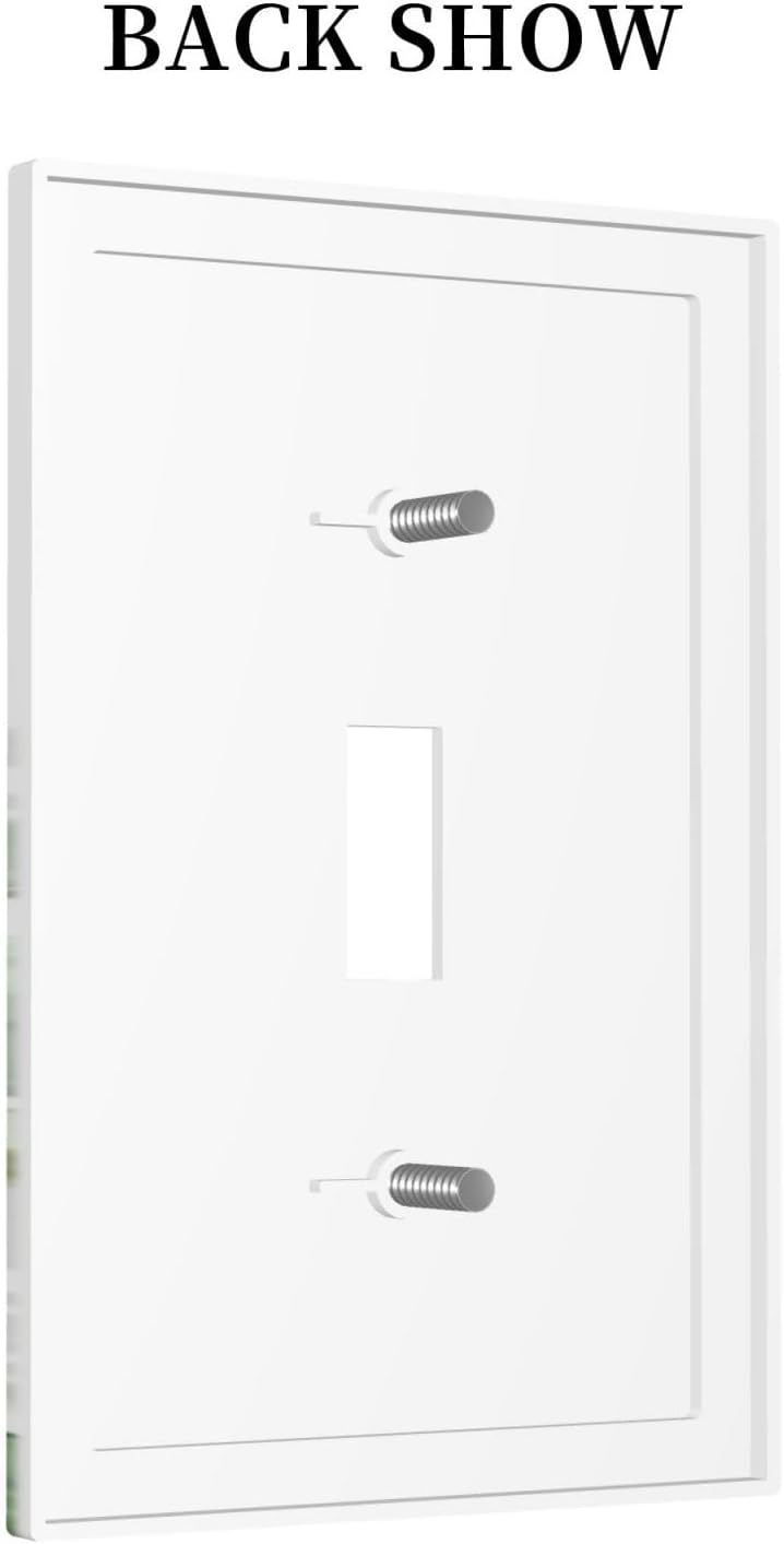 Palm Tree Banana Leaf Green Rainforest Natural Landscape Decorative Light Switch Cover 1 Gang Single Toggle Device Electrical Faceplate Switchplates Decorator Outlet Wall Plate for Bed Room Home Decor