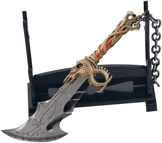 Superbuybox God of War Kratos Blades of Chaos Action Figures Game Collection Keychain Desk Decoration Backpack Pendant Gift