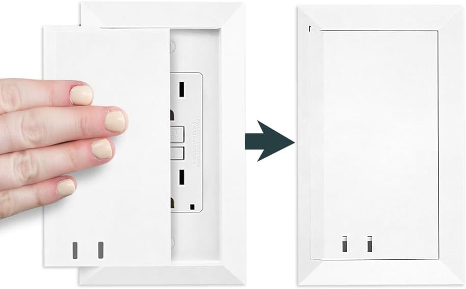 Child Resistant Outlet Cover (2-pack | White) | Decora GFCI Wall Plate | Sliding Door that Locks | Safe & Stylish | Patented Design | Made in the USA | Quick & Easy Installation | Socket Shield