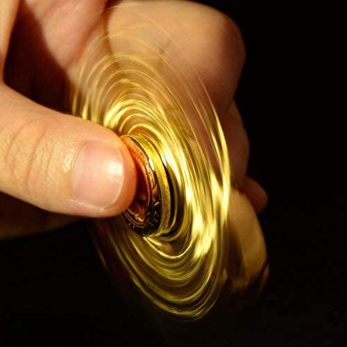 Golden Sphere Fidget Spinner Toy for Kids Adults, Gold Orb Metal Fingertip Hand Finger Spinner, Cool Desk Decoration Toy for Home Office, Wizard Fan Gift, Perpetual Motion Spinning