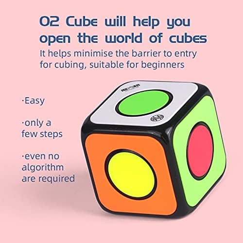 Cuberspeed QY Toys 1x1x1 Speed Cube 02 Black 1x1 Magic Cube Puzzle QY Toys O2 Cube Fidget Spinner