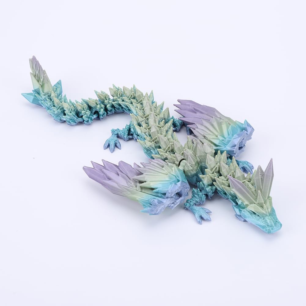 Cessfle 3D Printed Dragon in Egg, Fly Dragon Egggs with Dragon Inside Full Articulated Dragon Egggs for House of Dragon Crystal Fidget Dragon Egg Toys, Home Office Decor Executive Desk Toy