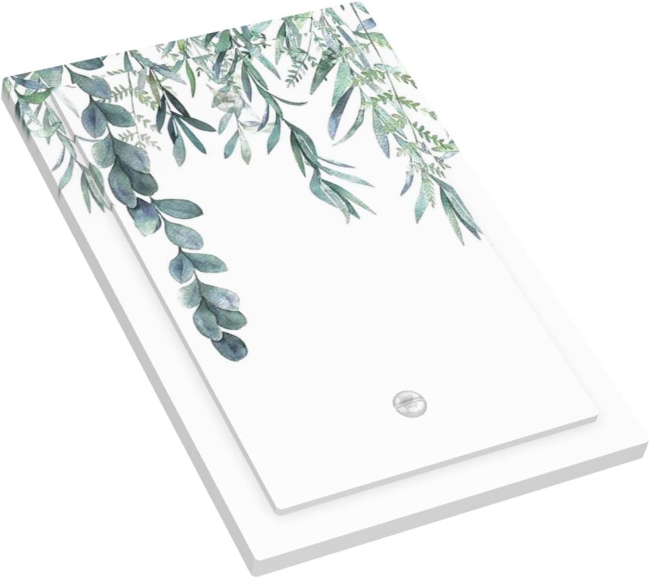 Eucalyptus Leaves Greenery Vine Flowers Simplicity Light Switch Cover Plate 1 Gang No Device Blank Electrical Wall Plates Faceplate Decorative Switch Plate for Bed Room Living Room Decor