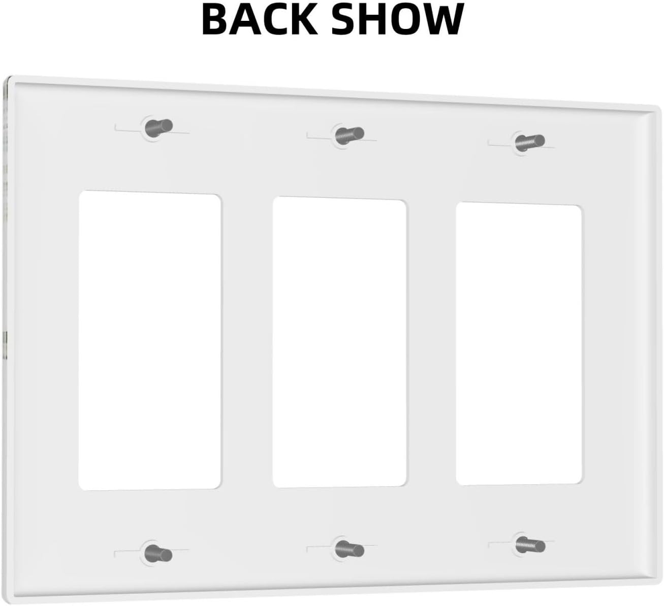 Light Switch Covers Boho Farmhouse Flower Leaf Sage Green 3 Gang Rocker Electrical GFCI Decorative Triple Outlet Wall Plate Cover Switchplate for Bedroom Cabin Decor