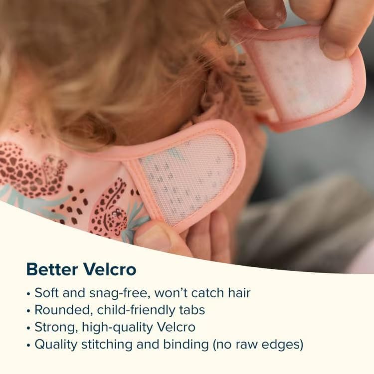 Tiny Twinkle Mess Proof Baby Bib - Waterproof & Lightweight Baby-Led Weaning Apron | 100% Recycled Polyester, Easy Clean & Machine Washable (Peace, Small 6-24 Months)