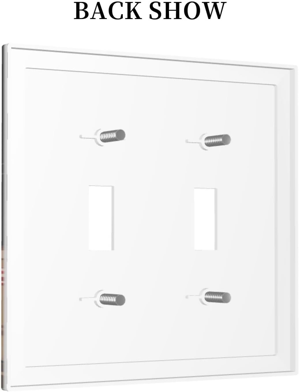 Moon Star Red Mushroom Forest Butterfly Green Plant Decorative Switch Plates 2 Gang Double Toggle Outlet Light Switch Cover Wall Plate Electrical Faceplate for Kids Room Home Decor