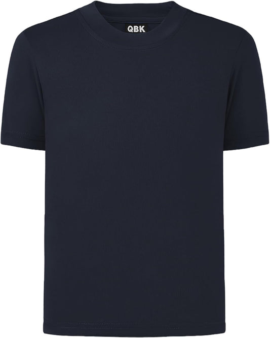 QBK 2T to Youth Neon Shirt Kids UPF 50+ Dry Fit Athletic Short Sleeve Rash Guard T Shirts for Boys Girls Sports Undershirt