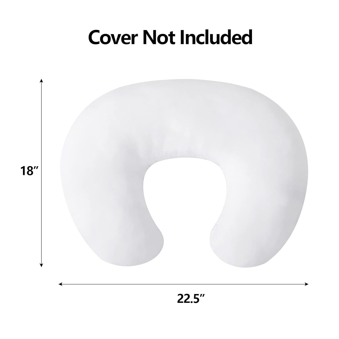 Little Grape Land Nursing Pillow for Breastfeeding, Bare Naked Breast Feeding Pillows for Mom, Bottle Feeding & Tummy Time, Breastfeeding Pillows, Naked Nursing Support Only (Naked Pillow)