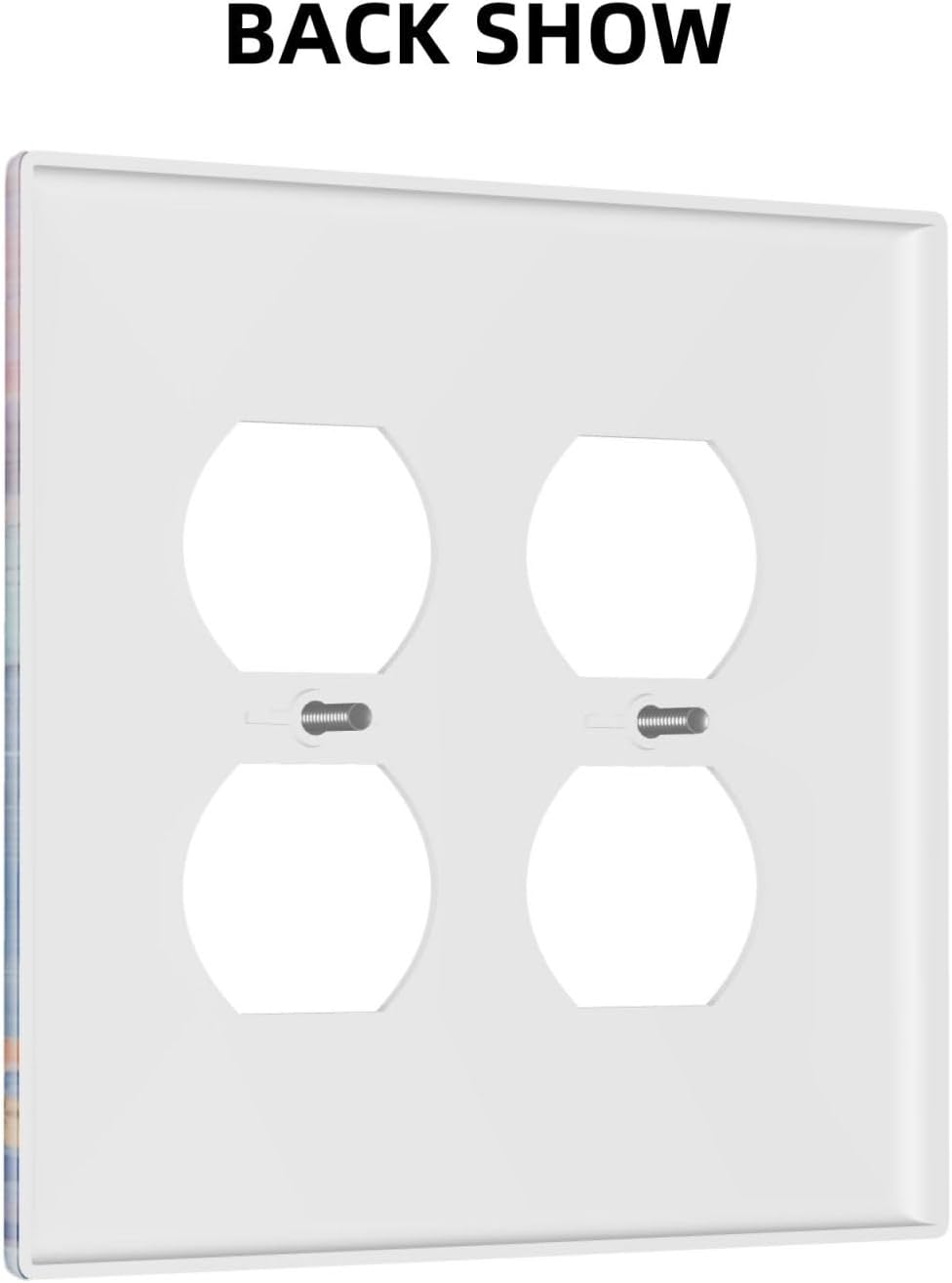 Turtle Coral Fish Watercolor Colorful Underwater World Outlet Covers 2 Gang Double Duplex Decorative Light Switch Covers Electrical Wallplates Socket Faceplate for Kids Room Home Decor