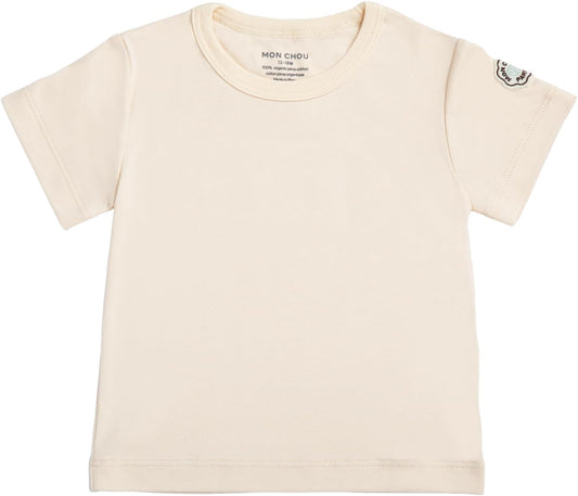 Mon Chou Premium Short Sleeve Shirt - Ultra Soft, 100% Pima Cotton Crew Neck Baby T Shirts - Organic Cotton Baby Clothes
