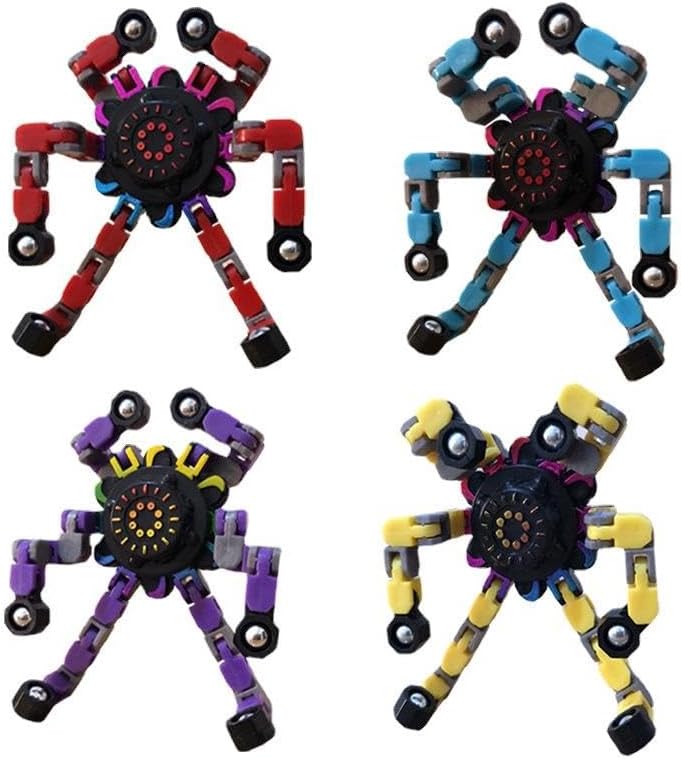 2024 New Fidget Toy Robot Spinners Sensory Toy (Yellow), Small