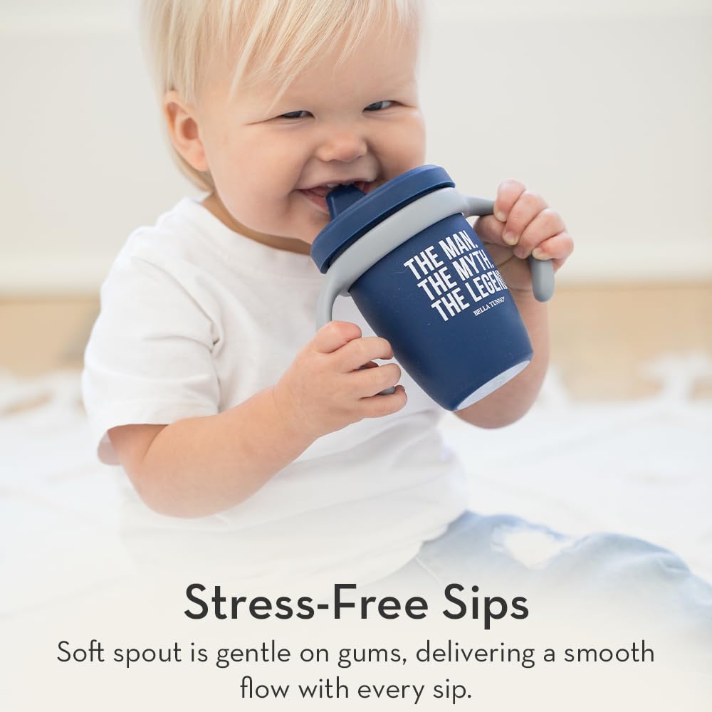 Bella Tunno Sippy Cup, Set of 2 Silicone Training Cups with Transition Handles for Infants, Toddlers & Kids, Babies 6-12 Months & Toddlers 1-3 Years, Boys & Girls, Little Lady & Buttercup, 8 oz