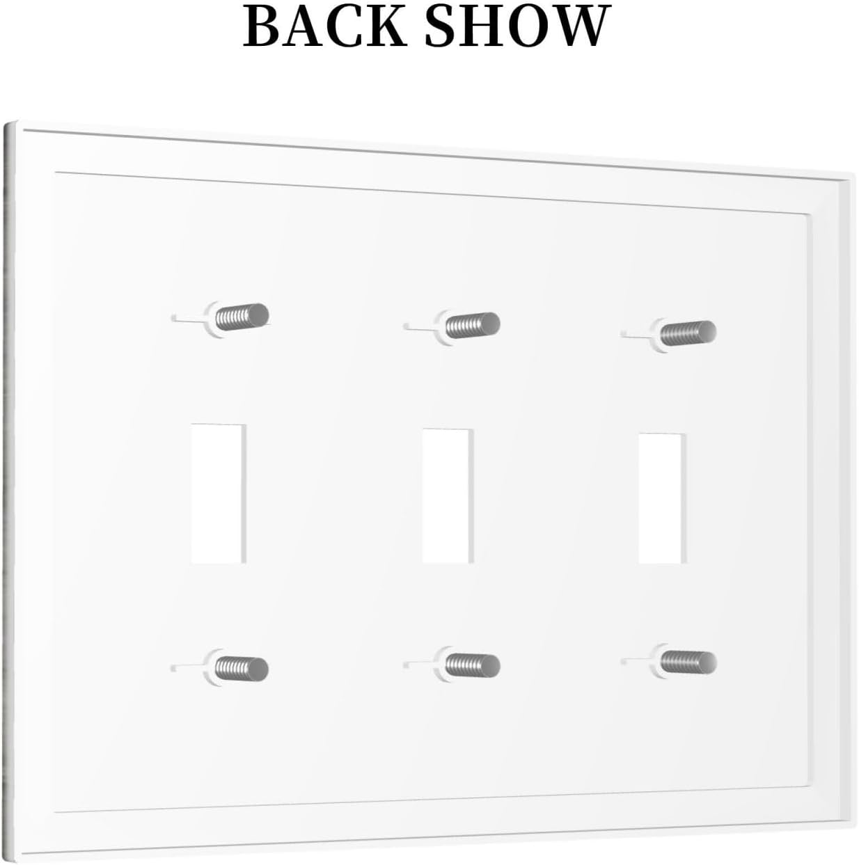 Decorative Switch Plates Farmhouse Rustic Grey Barn Door Wood 3 Gang Wall Plate Triple Toggle Light Switch Cover Faceplate Electrical Wall Panels for Bedroom Cabin Decor