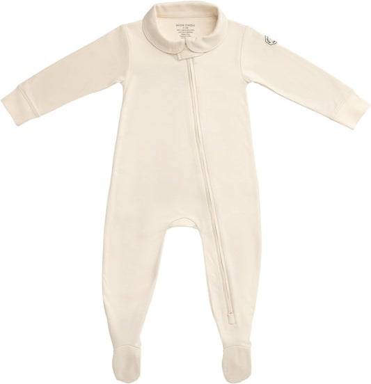 MON CHOU Organic Cotton Baby Pajamas - Ultra Soft Baby Footie Pajamas - 100% Pima Cotton PJ’s - Luxury Newborn Sleepers