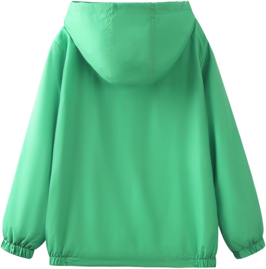 WELAKEN Lightweight Jacket for Girls Kids & Toddler II Girls' Print Water-Resistant Jacket