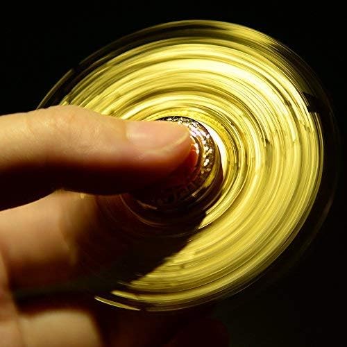 Golden Fidget Spinners Toys Metal for Kids Adults - Cool Finger Hand Spinner Orb Ball Toys for Age 3-12 Boys, Desk Toy Decoration Gift for Sensory Anxiety Stress Relief Autism