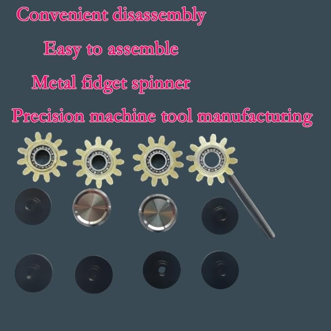 Fidget Toy Set, Metal Gear Fidget Toy, Gear Metal Fidget Spinner , Adult Fidget Spinner for Anxiety Relief Therapy, Steampunk Mechanical Sense.Fidget Pack Great Gift for Adults Teens Kids (4 in 1)
