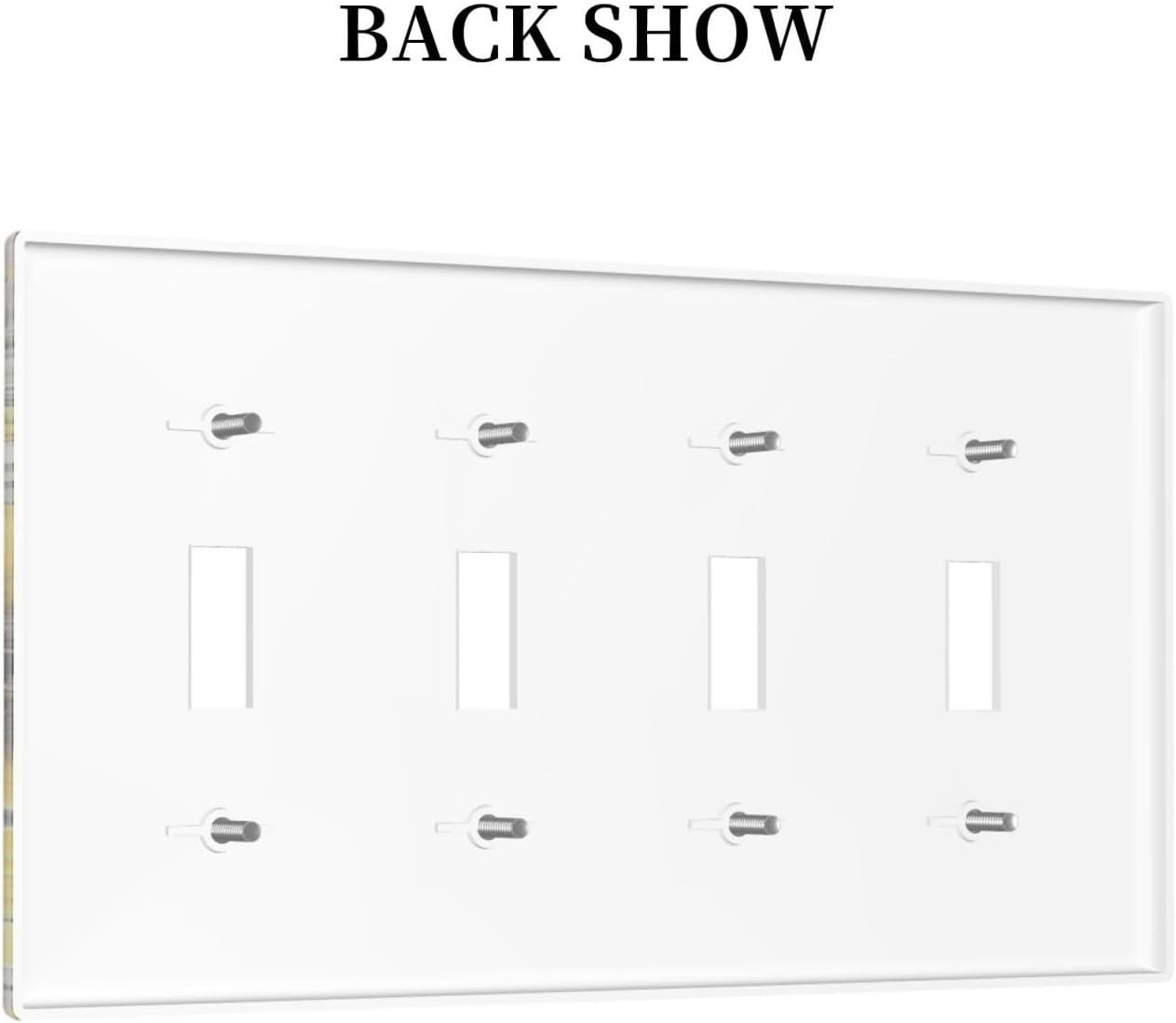Light Switch Covers Floral Sunflower Rustic Flower Vintage Wood Quad Toggle Electrical Faceplate 4 Gang Wall Plate Decorative Switch Plates For Farmhouse Cabin Decor