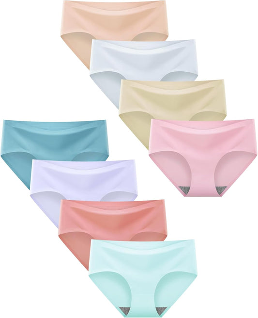 Finihen Teen Girls Underwear Seamless Big Girls Panties No Show Multipack.