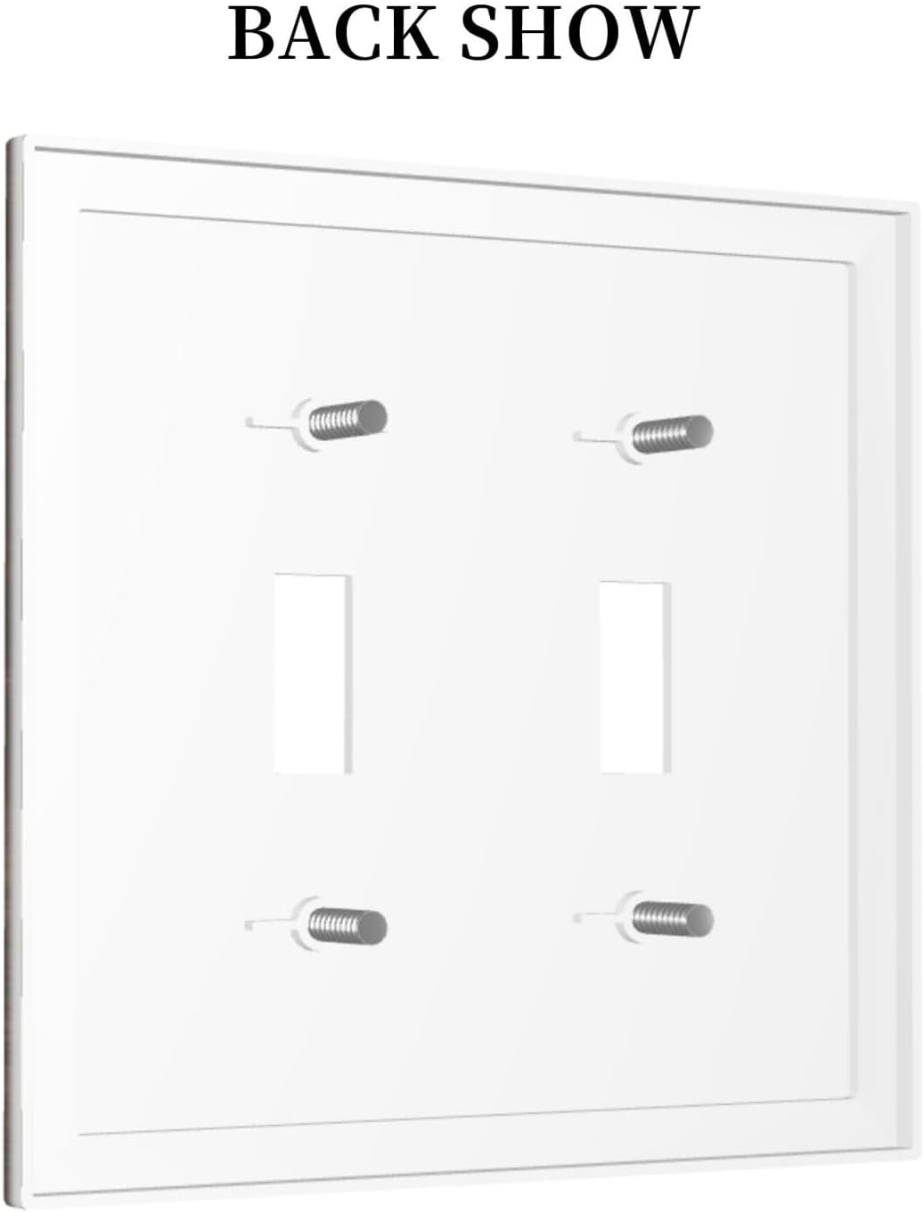 Rustic Brown Wood Grain Dark Oak Decorative Switch Plates 2 Gang Double Toggle Outlet Light Switch Cover Wall Plate Electrical Faceplate for Farmhouse Home Decor