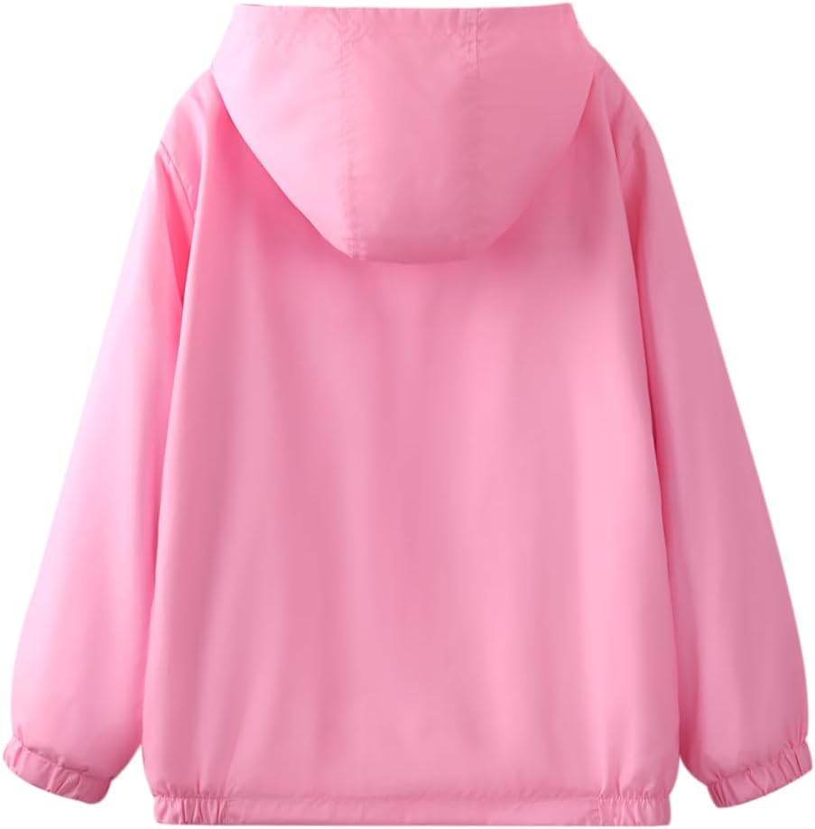 WELAKEN Lightweight Jacket for Girls Kids & Toddler II Girls' Print Water-Resistant Jacket