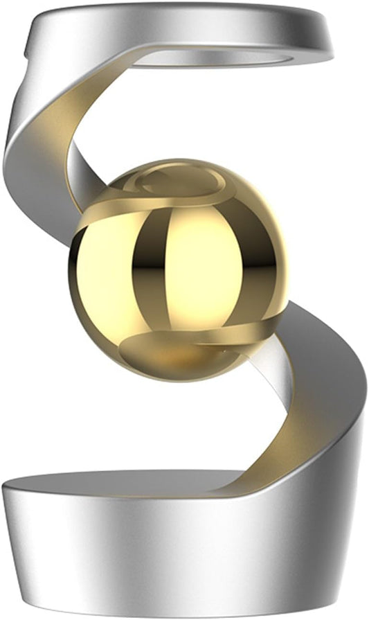 Fidget Toys Adult, Kinetic Desk Toys, Metal ADHD Balance Desk Fidget Kinetic Toy, Fidget Spinner Toys for Party Favors, Birthday (Silver-Gold Ball)