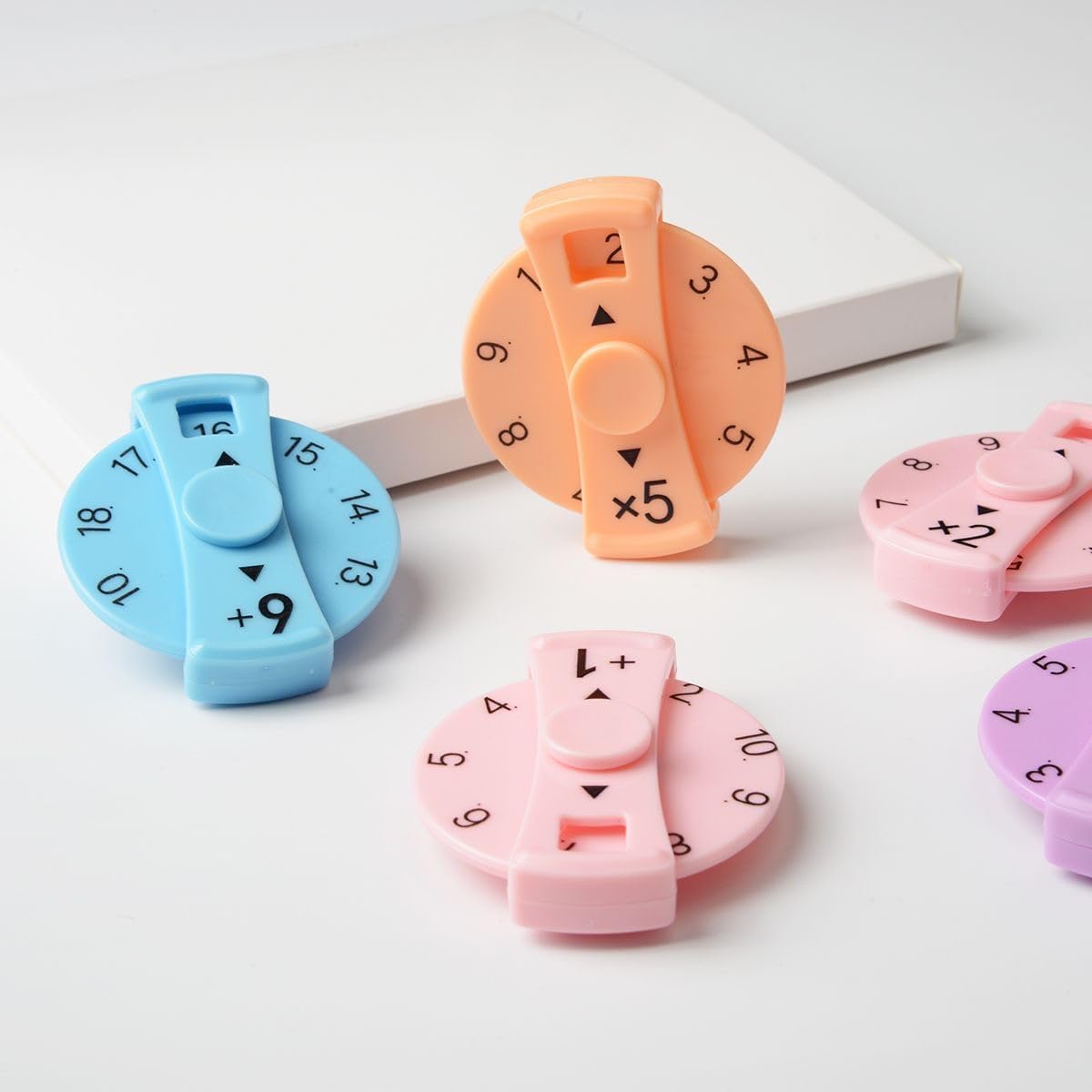 Math Fidget Spinner, Numbers Addition&Subtraction, Multiplication&Division Fidget Spinner, Fidget Learning Game Toy,Math Game for Learning & Education Toys (Macarons9Pcs(Multiplication & Division))