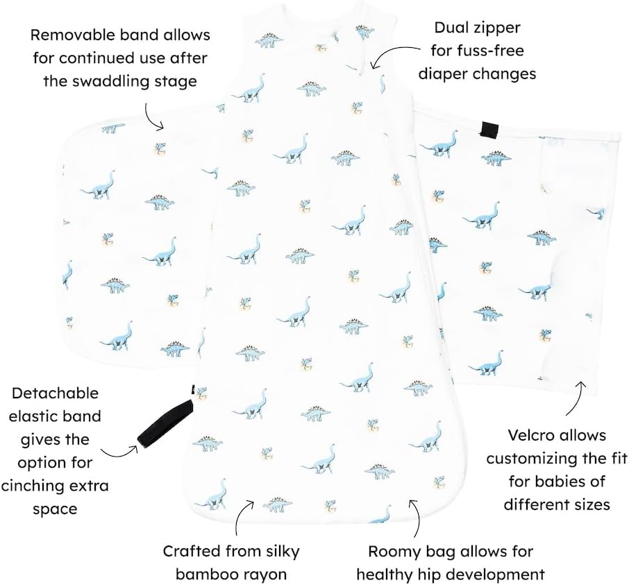 KYTE BABY Unisex Rayon Made from Bamboo Sleep Bag Swaddler for Babies, 1.0 Tog