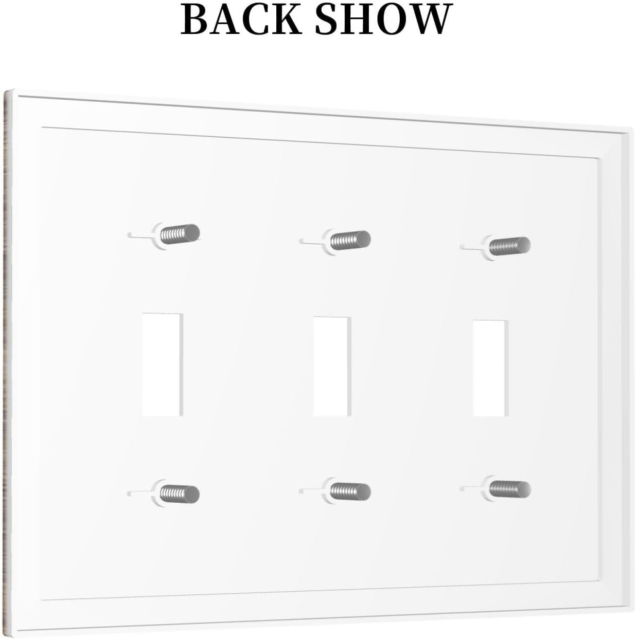 Decorative Switch Plates Retro Rustic Brown Wood Grain 3 Gang Wall Plate Triple Toggle Light Switch Cover Faceplate Electrical Wall Panels For Farmhouse Cabin Decor