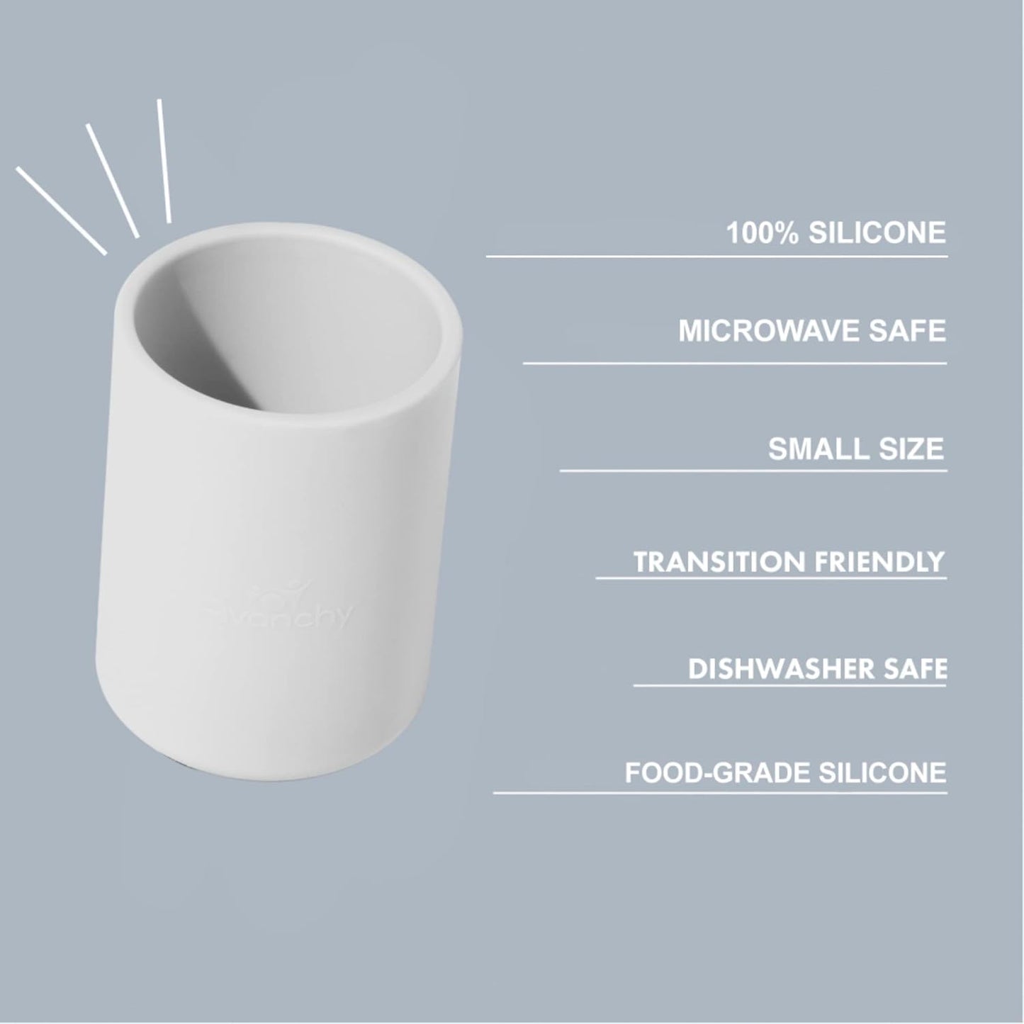 Avanchy Silicone Training Cup – 12 oz Open Cup for Toddlers and Infants – Ideal for Baby Led Weaning and Transitioning from Bottles, Green